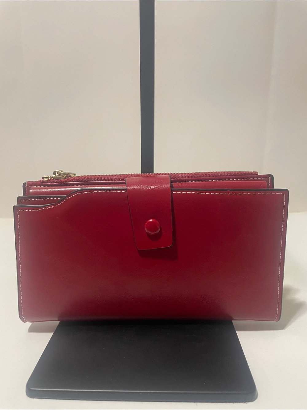 Red Women's Wallet Clutch - Stylish Everyday Organizer (no brand)